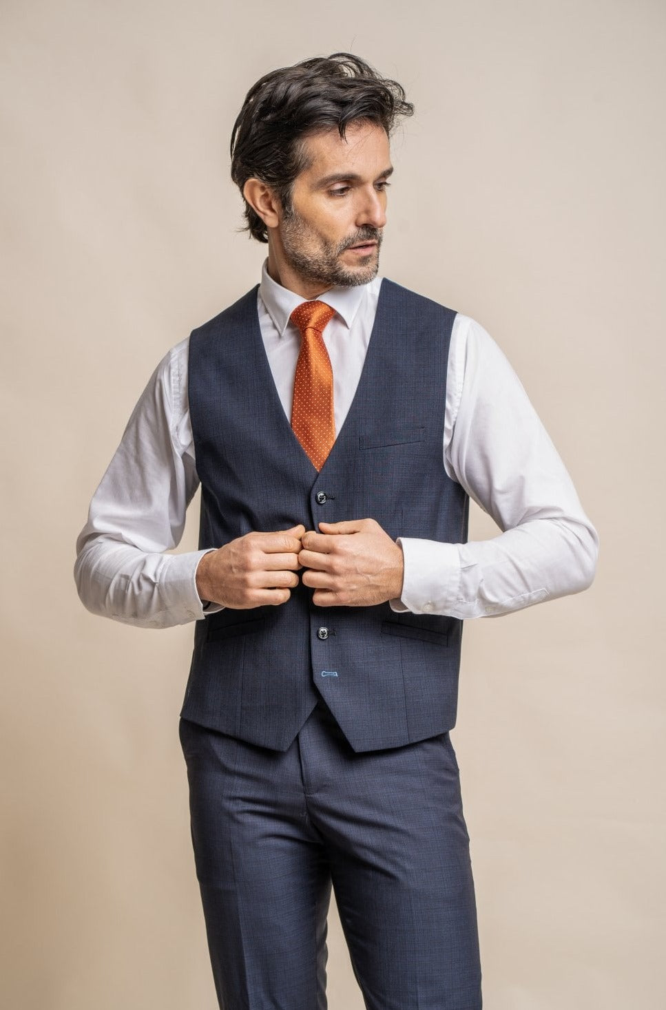 HOUSE OF CAVANI Seeba Navy Waistcoat