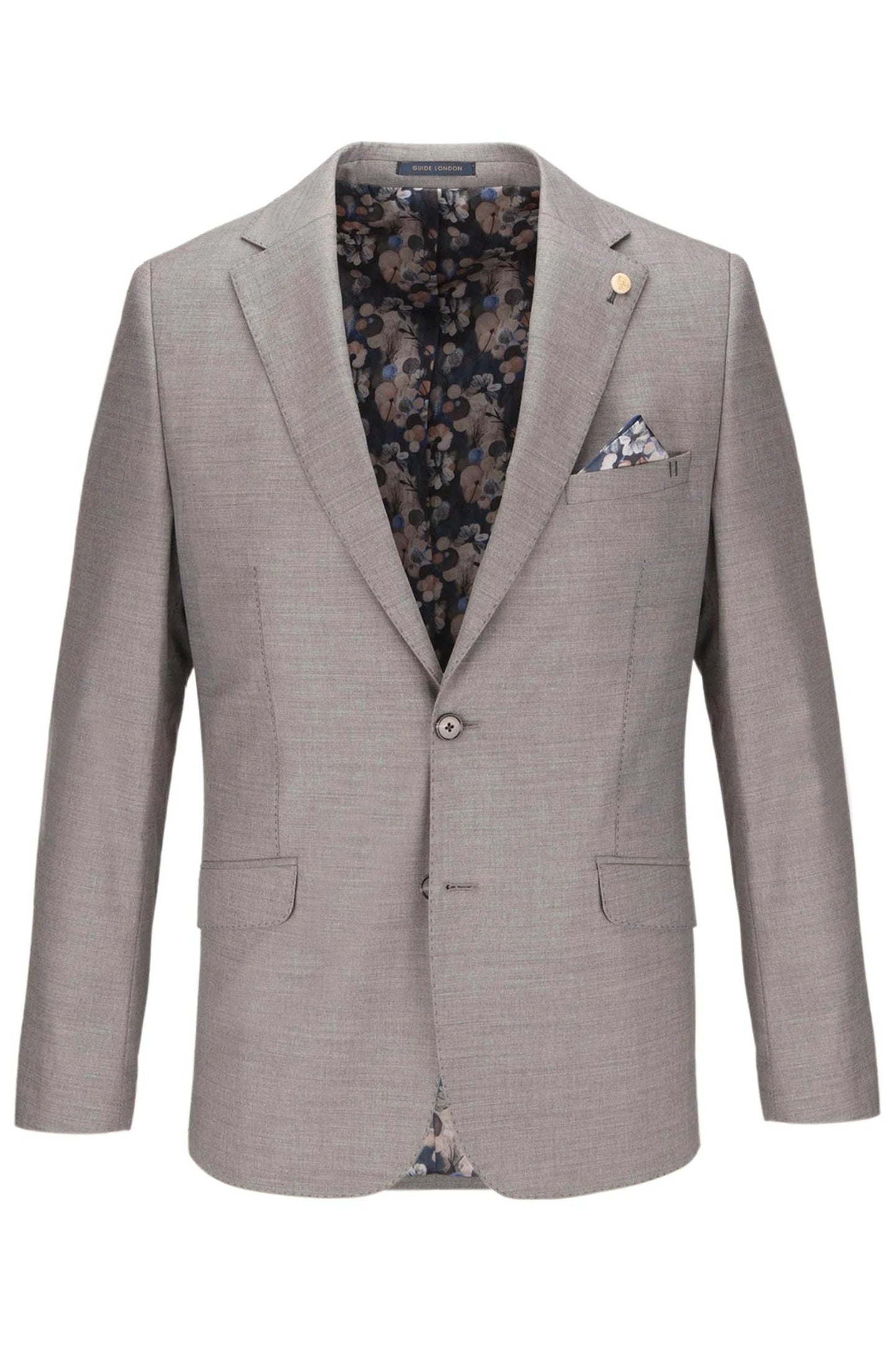 Guide London Grey Stitch Detail Blazer - JK3507