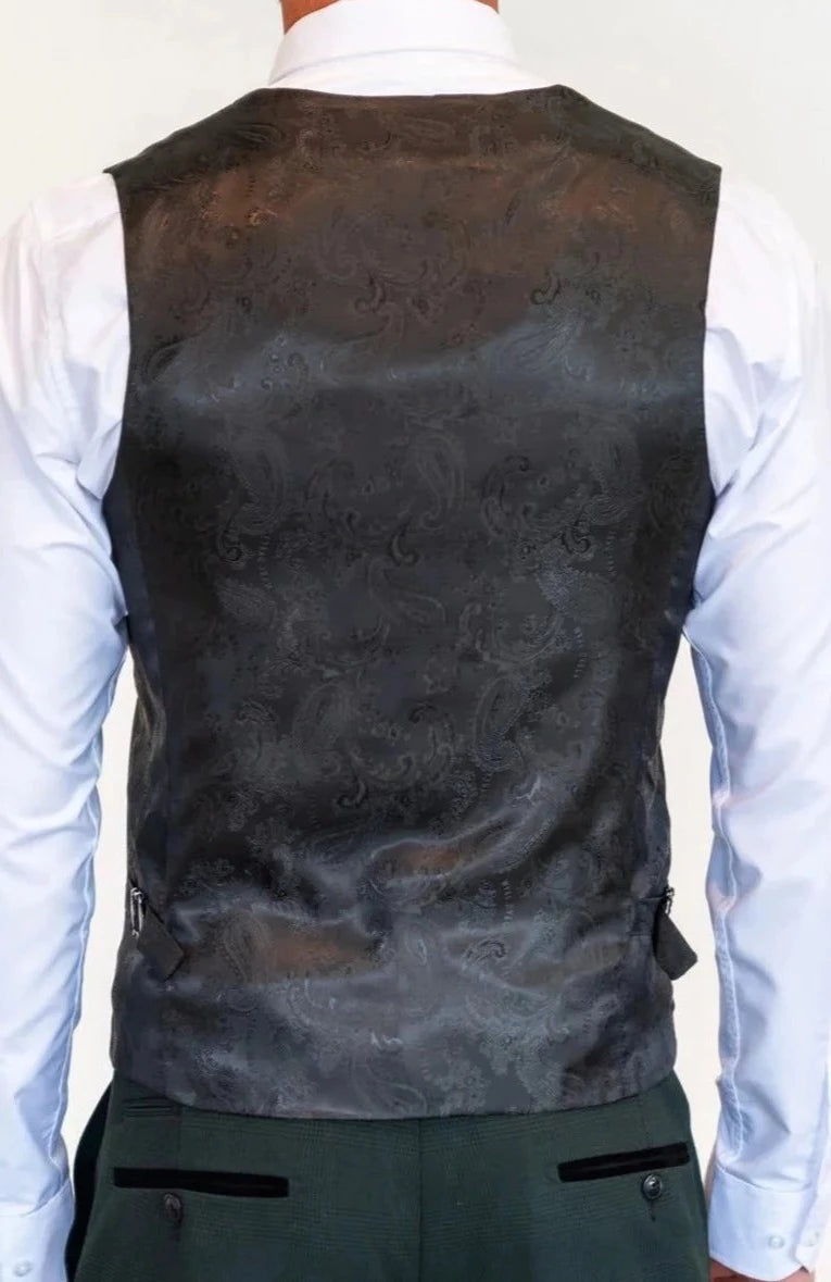 Marc Darcy Bromley Olive Single Breasted Waistcoat