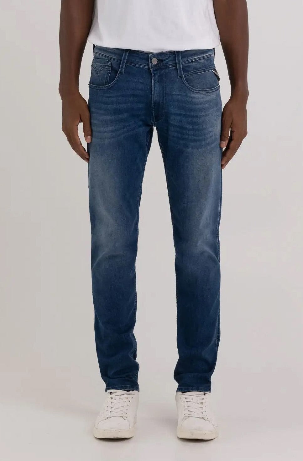 Replay Slim Fit Anbass Medium Dark Wash Jeans M914Y 400