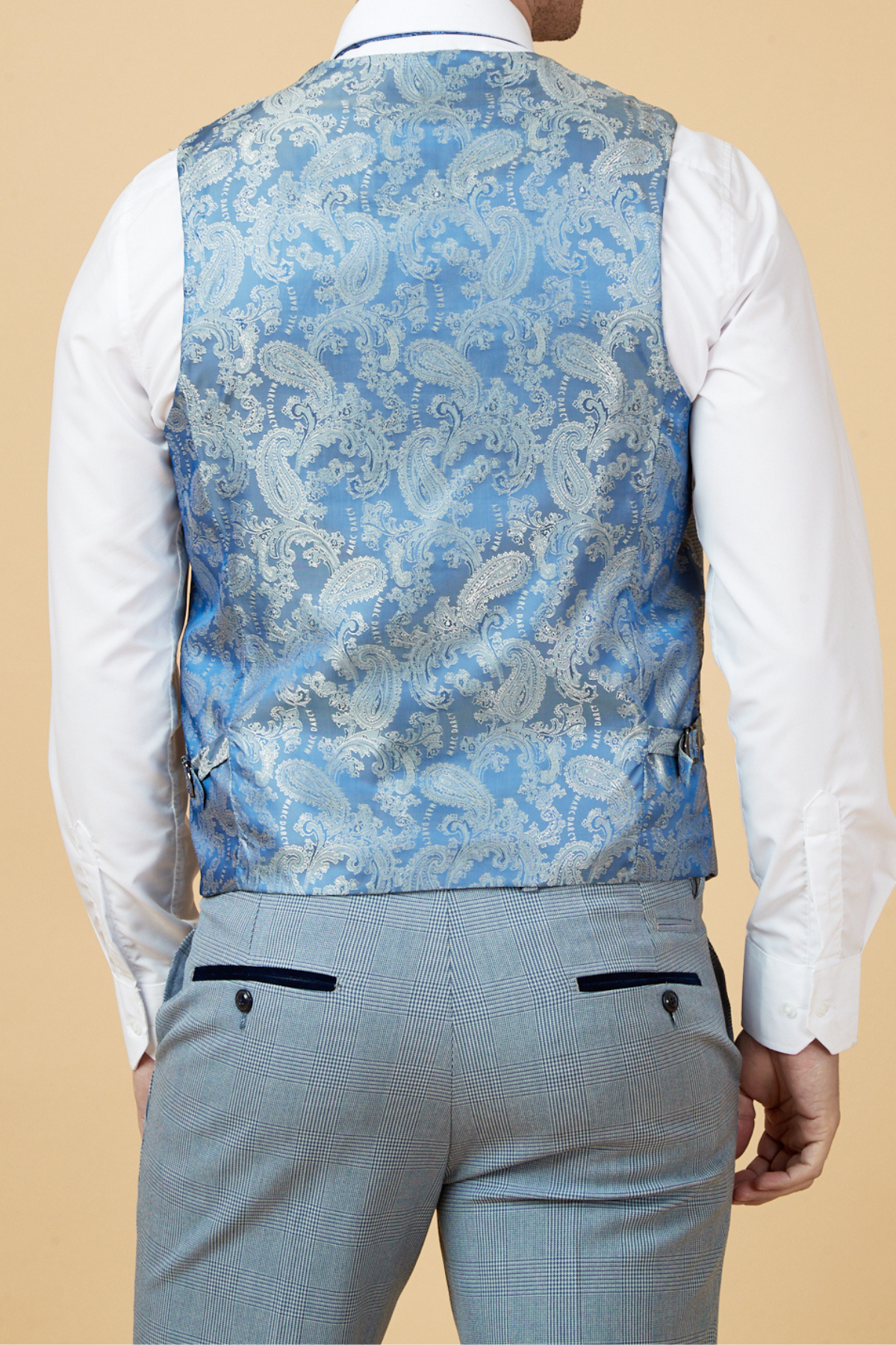 Marc Darcy Bromley Sky Single Breasted Waistcoat