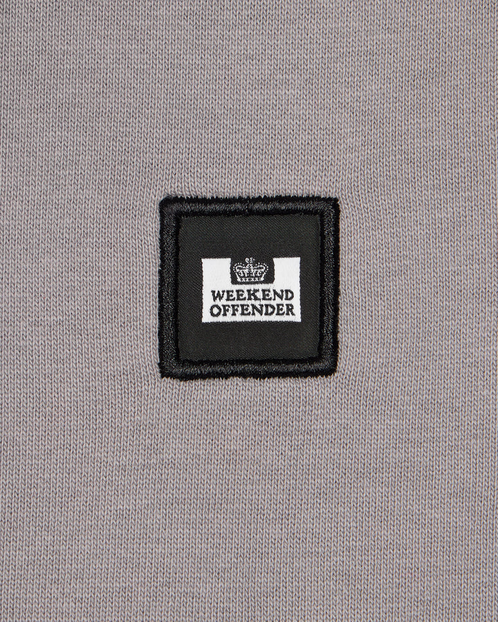 Weekend Offender Ribbe Hoodie Light Grey - HDAW2305