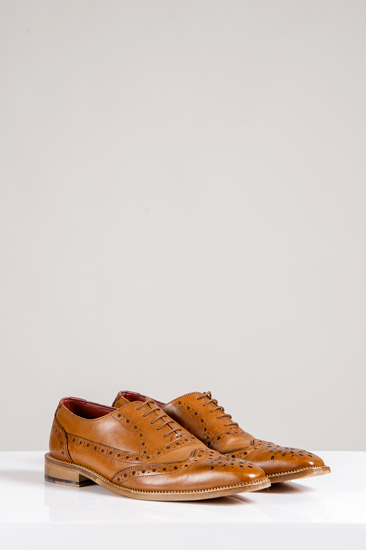 Marc Darcy Larkin Tan Leather Brogue Shoes