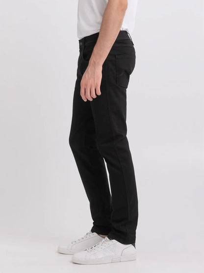 Replay Slim Fit Anbass Hyperflex Black Jeans - M914Y.000.661 FB1