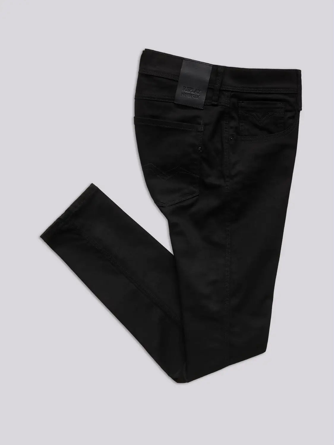 Replay Slim Fit Anbass Hyperflex Black Jeans - M914Y.000.661 FB1