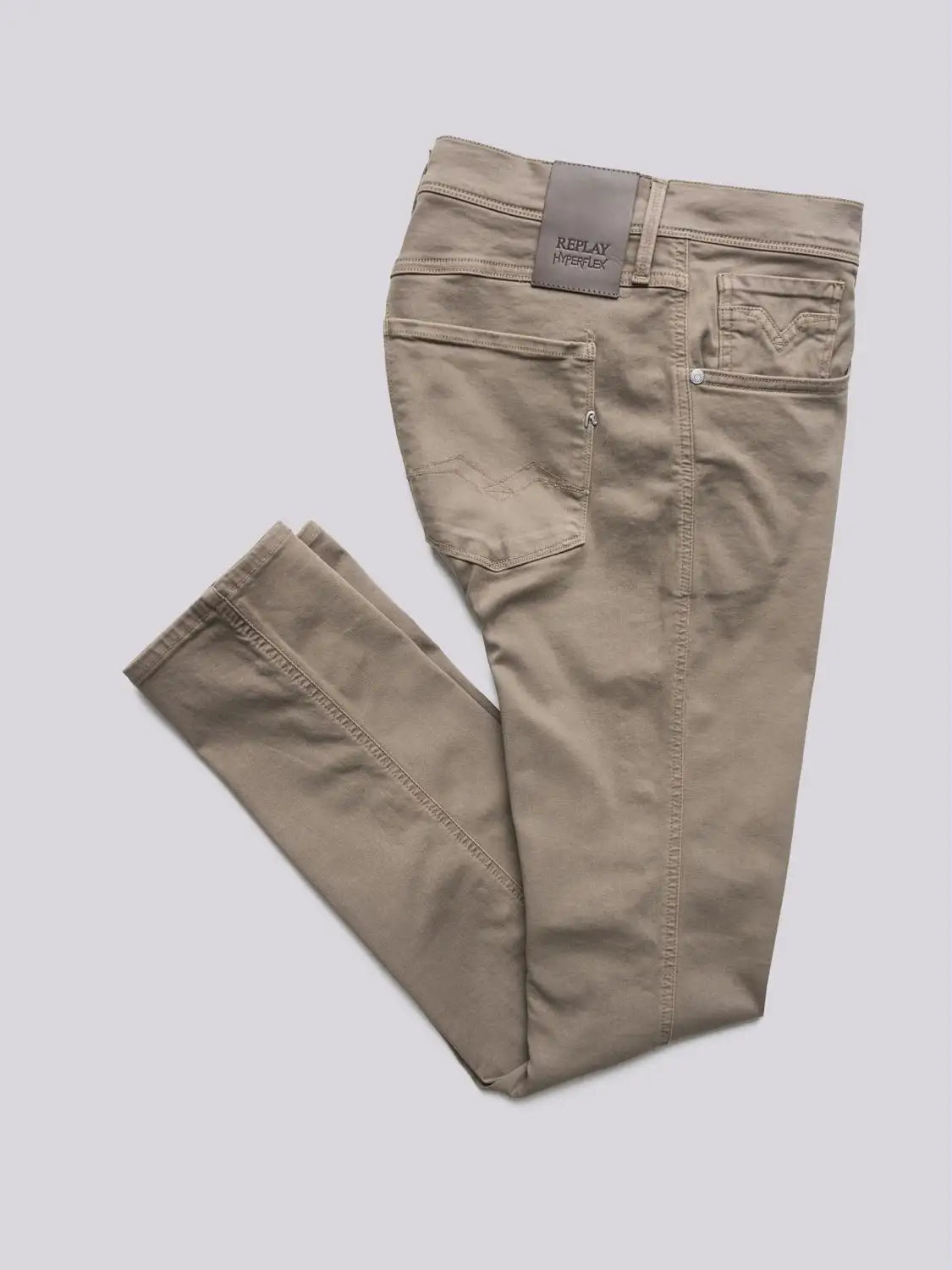 Replay Slim Fit Anbass Hyperflex X-Lite Jeans Khaki - M914Y .000.8366197