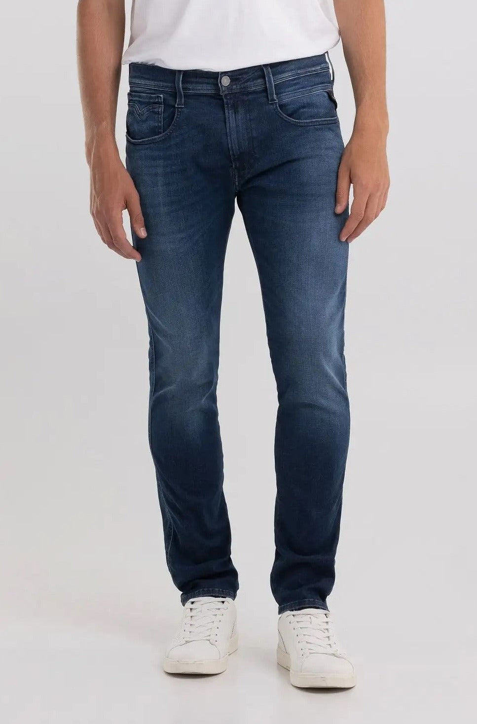 Replay Slim Fit Anbass Hyperflex Dark Blue Jeans - M914Y .000.661 Y90