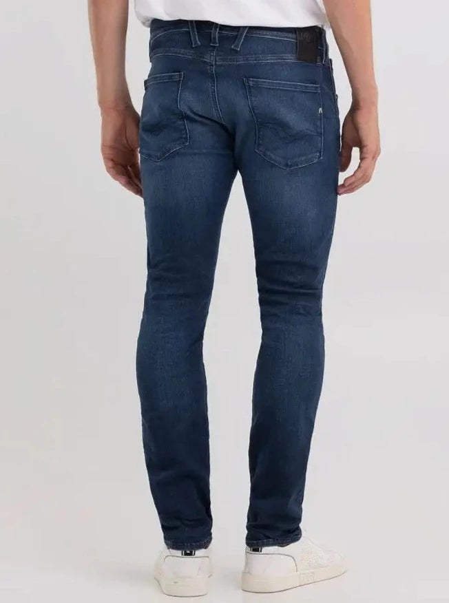 Replay Slim Fit Anbass Hyperflex Dark Blue Jeans - M914 .000.661 E05