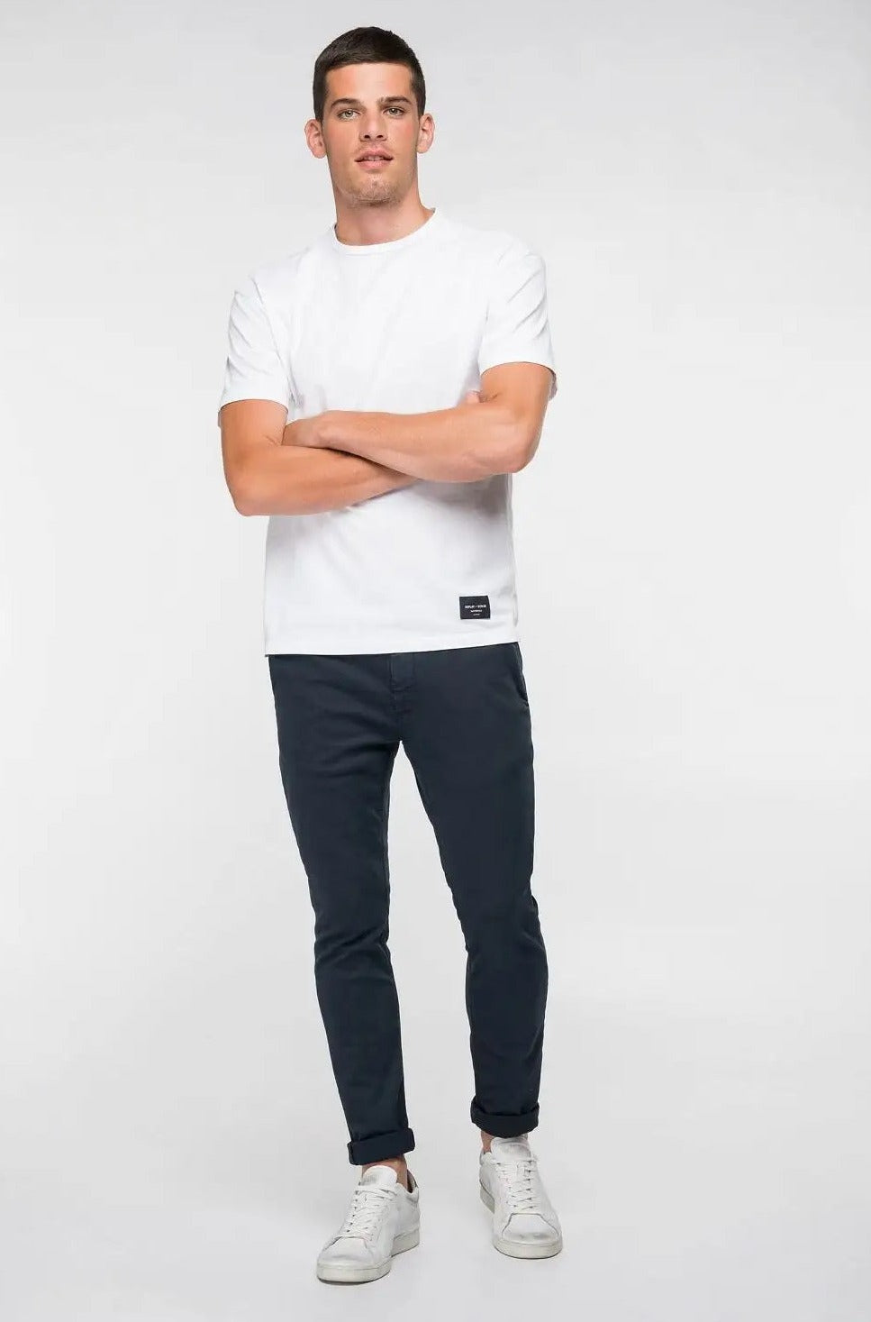 Replay Slim Fit Hyperflex X-Lite Zeumar Chino Blue Jeans - M9627L.000.8366197