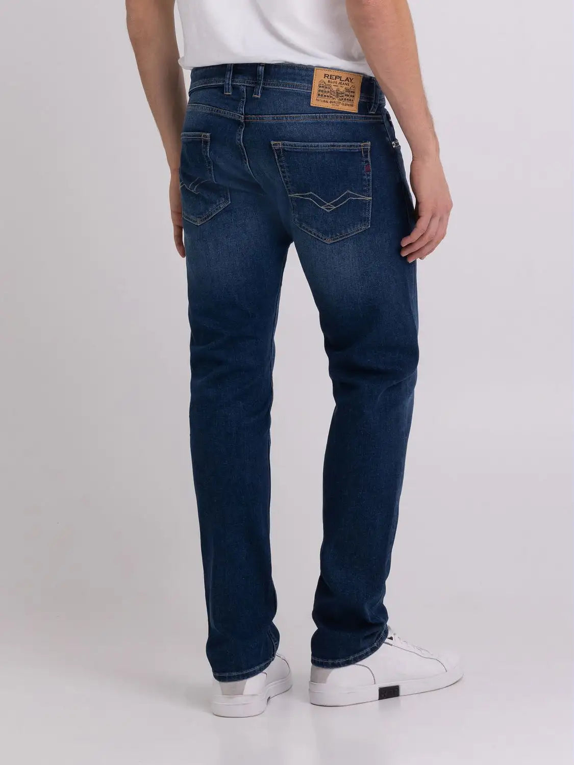 Replay Grover Straight Fit Grover Dark Blue Jeans - MA972 .000.685 488