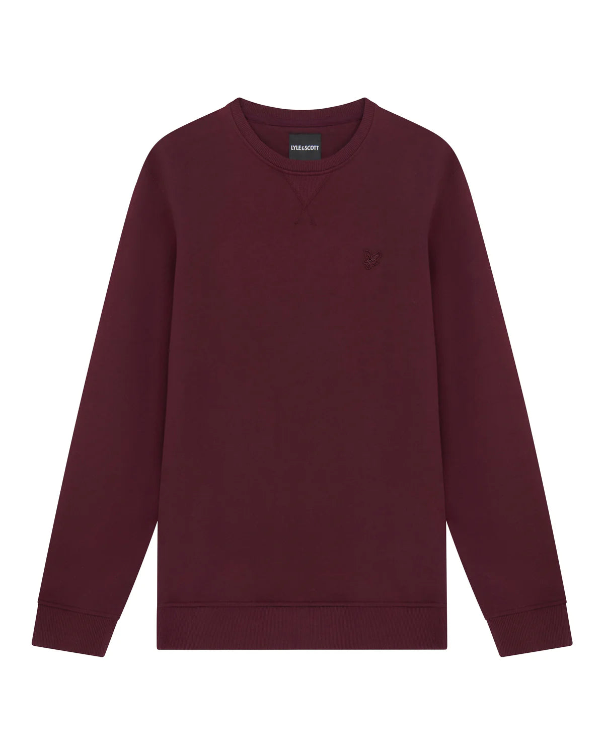 Lyle and Scott Tonal Eagle Crewneck Sweatshirt Burgundy - ML424TON