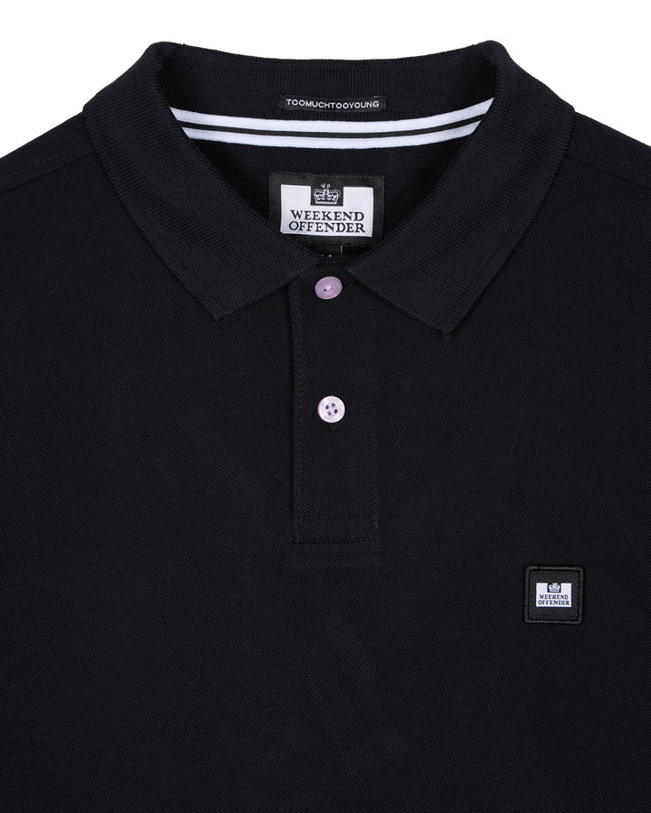 Weekend Offender Caneiros Polo Shirt Black - WOPO100