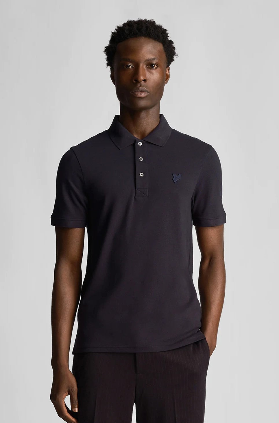 Lyle and Scott Tonal Eagle Polo Shirt Dark Navy - SP400TON