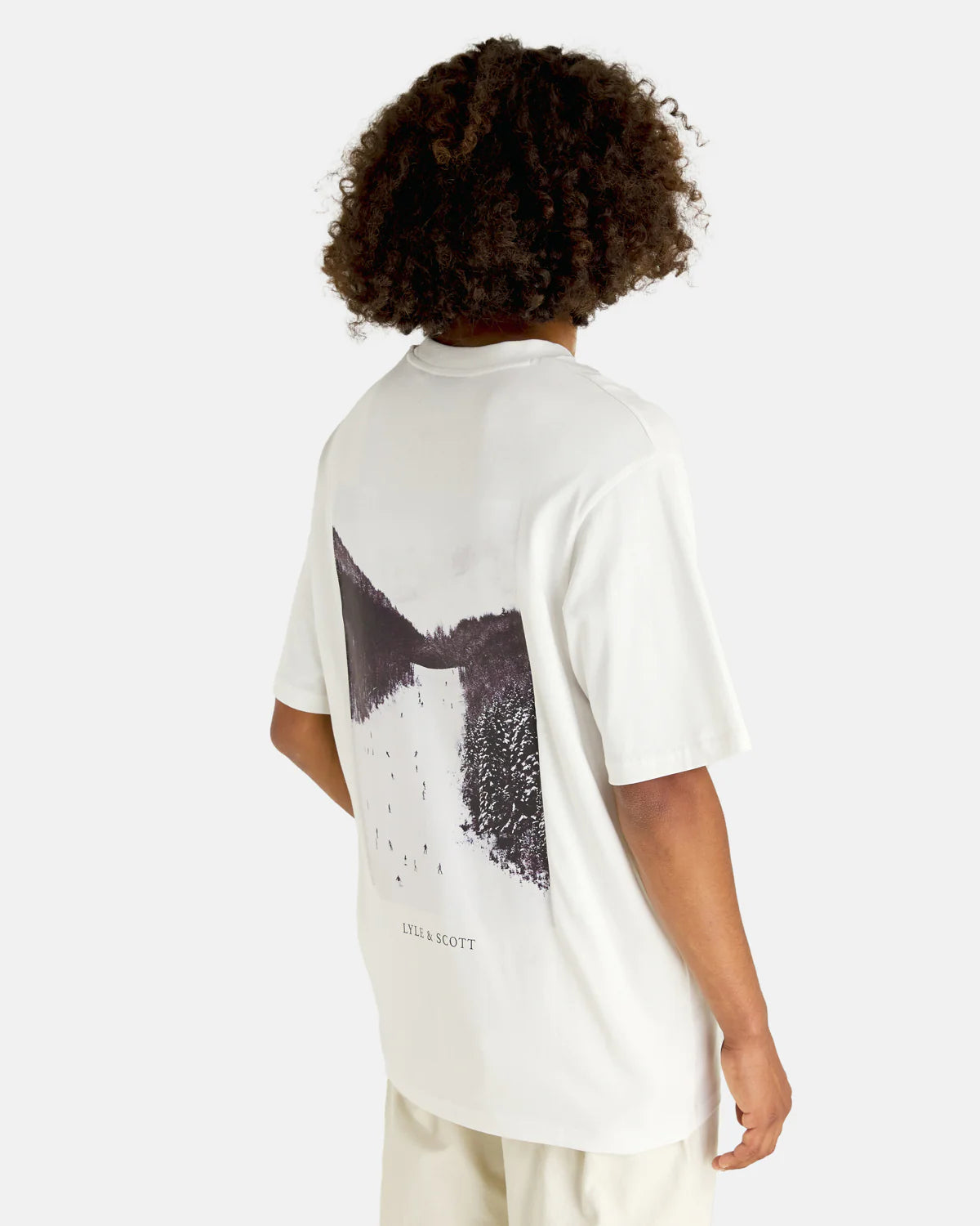 Lyle and Scott Ski Slope Graphic T-Shirt White Out - TS1921V