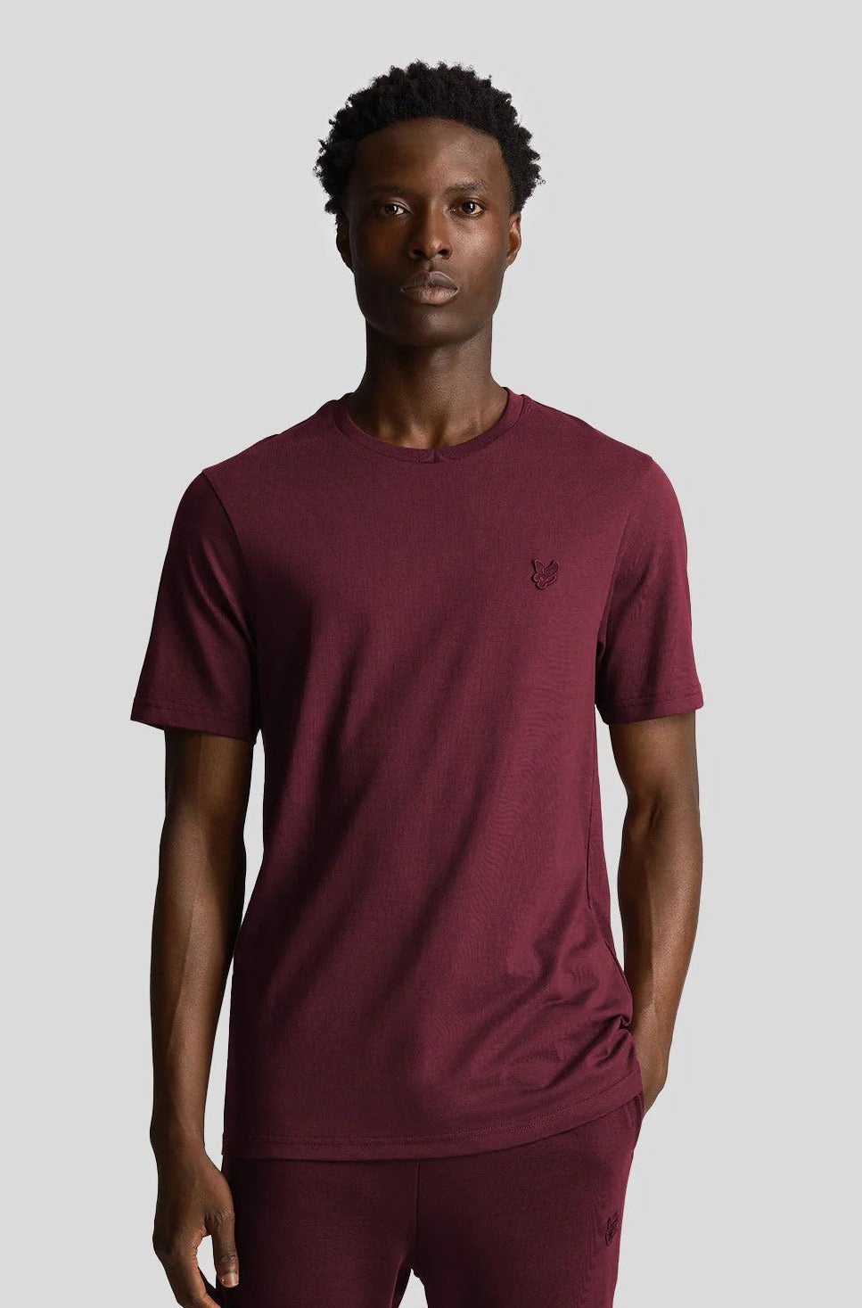 Lyle and Scott Tonal Eagle T-Shirt Burgundy - TS400TON