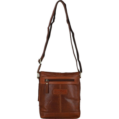 Ashwood Mens Small Vintage Wash Leather Travel Bag G-31 Honey Tan