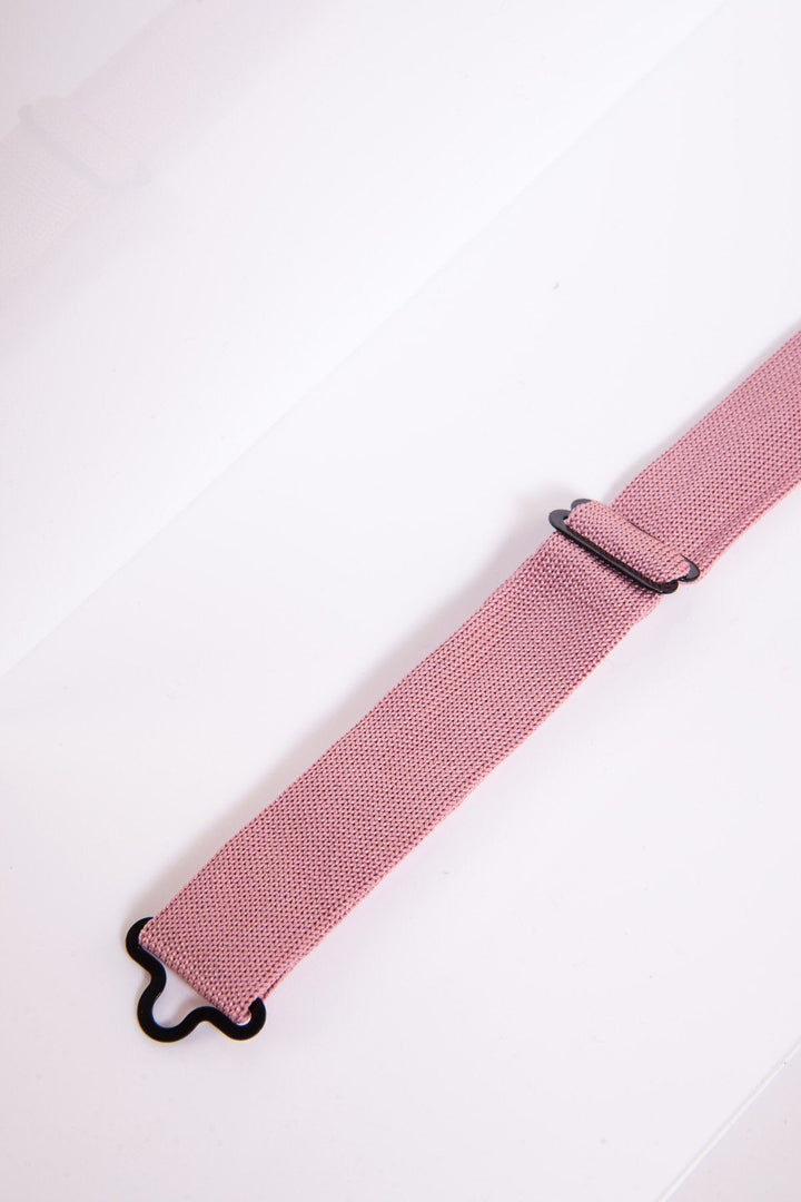 Marc Darcy KB Knitted Double Layer Bow Tie in Blush Pink