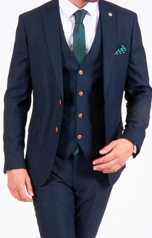 Marc Darcy Max Navy Blue Slim Fit Classy Blazer