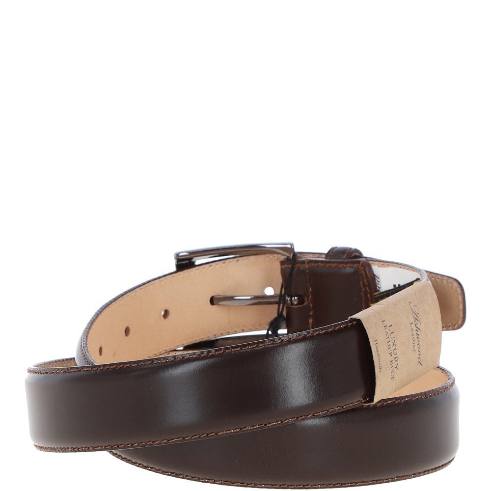 Ashwood Mens Leather Chino Belt MB-102 Brown