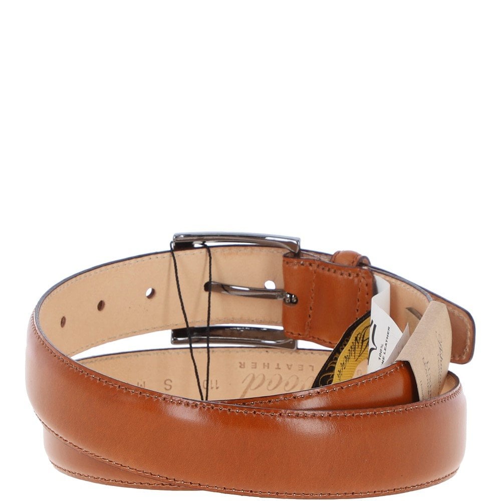 Ashwood Mens Leather Chino Belt MB-102 Tan