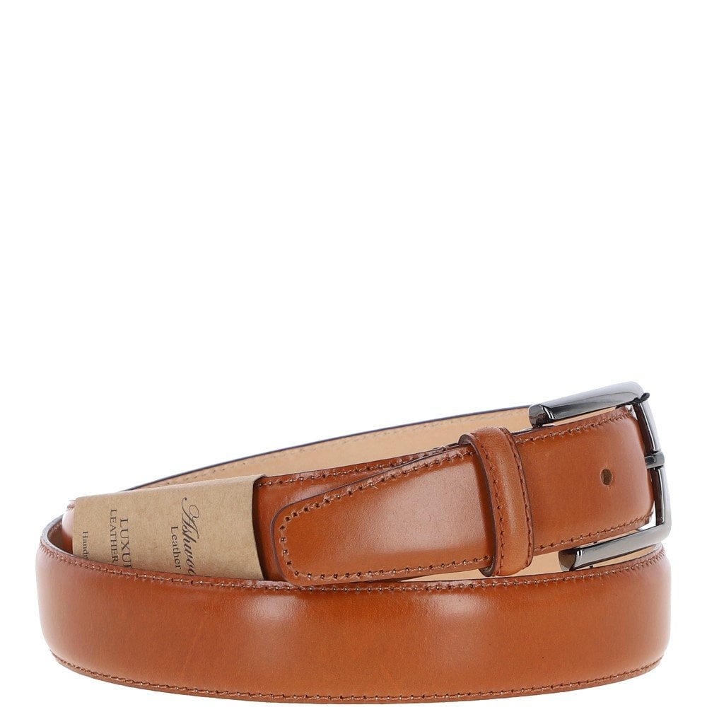 Ashwood Mens Leather Chino Belt MB-102 Tan