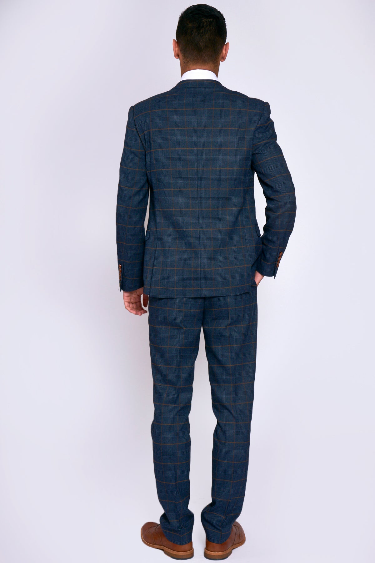 Marc Darcy Jenson Marine Check Three Piece Suit