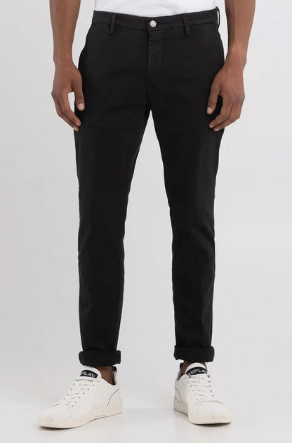 Replay Slim Fit Hyperflex X-Lite Zeumar Chino Jeans Black - M9627L.000.8366197