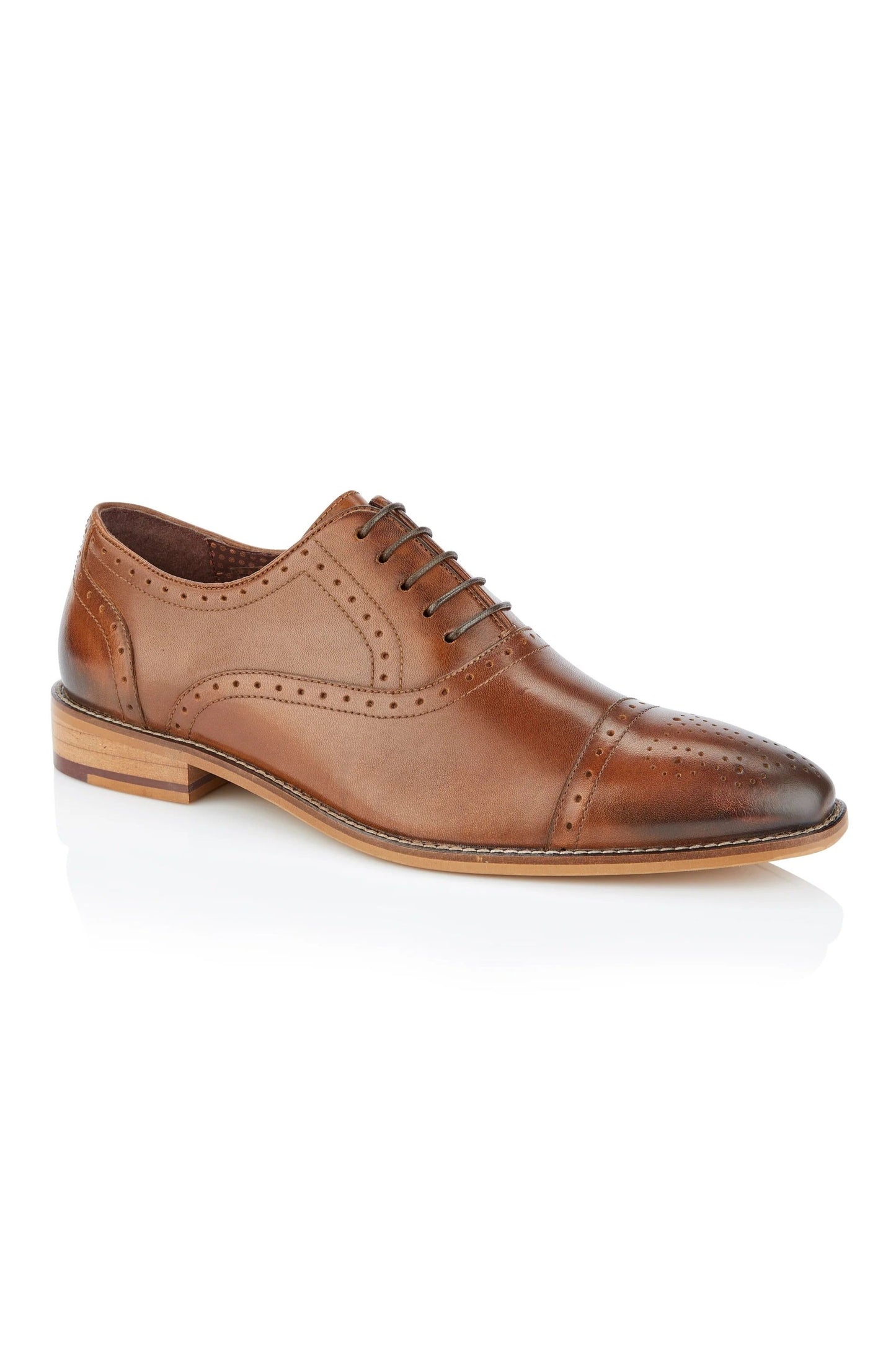 London Brogues Arthur Chestnut Leather Brogue Shoes