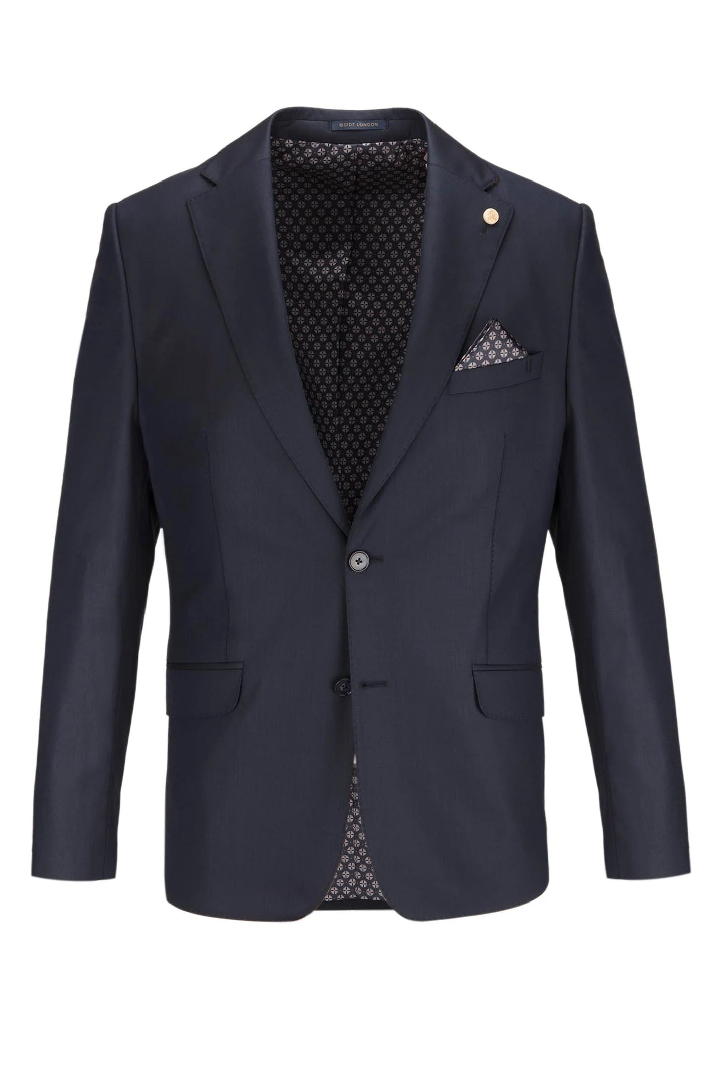 Guide London Navy Stitch Detail Blazer - JK3507