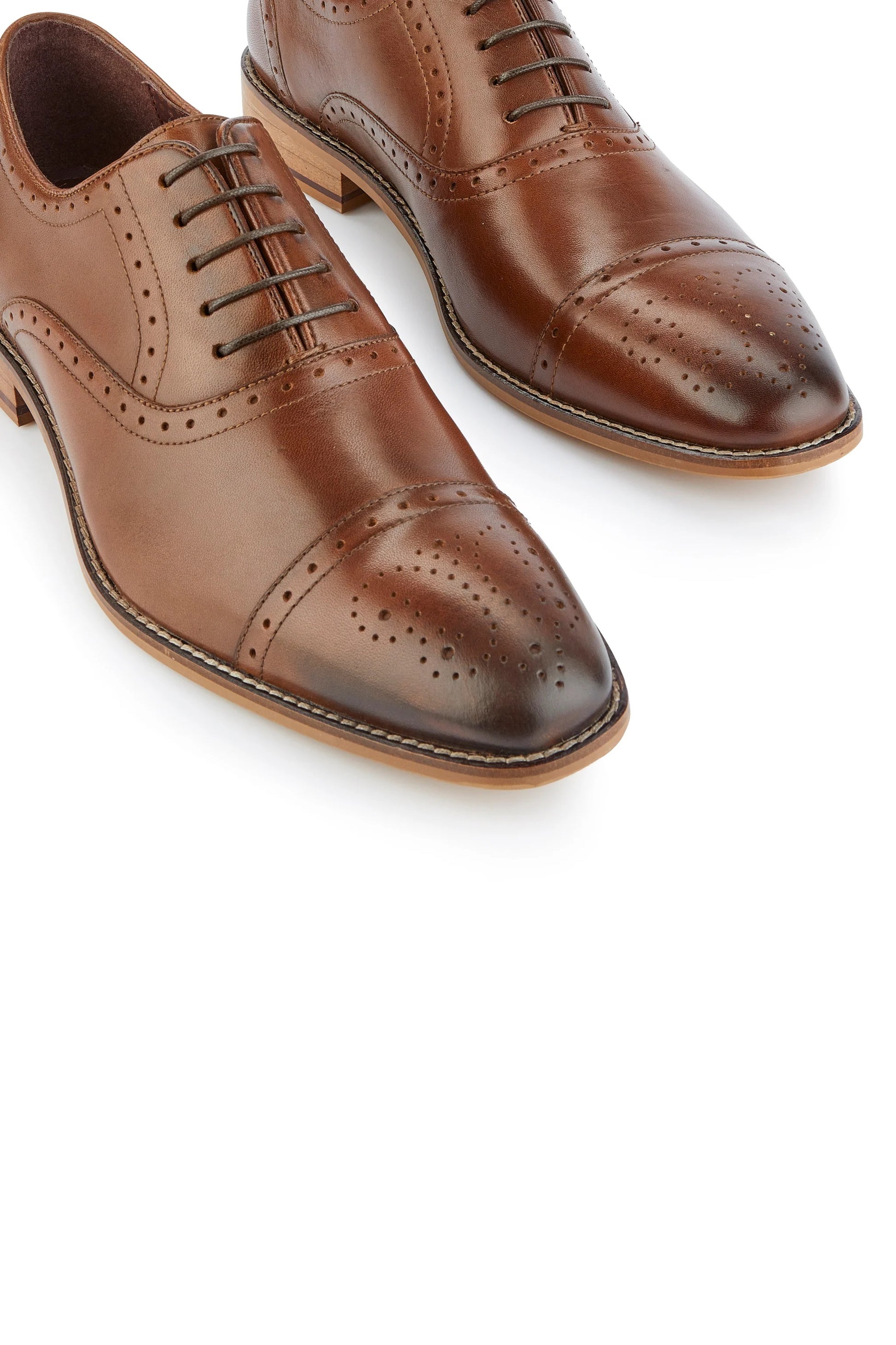 London Brogues Arthur Chestnut Leather Brogue Shoes