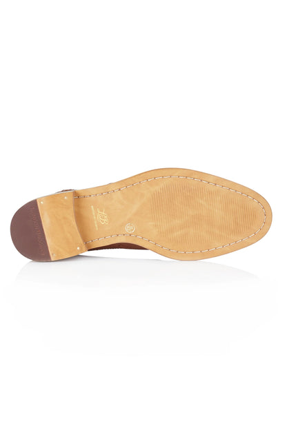 London Brogues Ripley Oxford Chestnut Leather Brogue Shoes