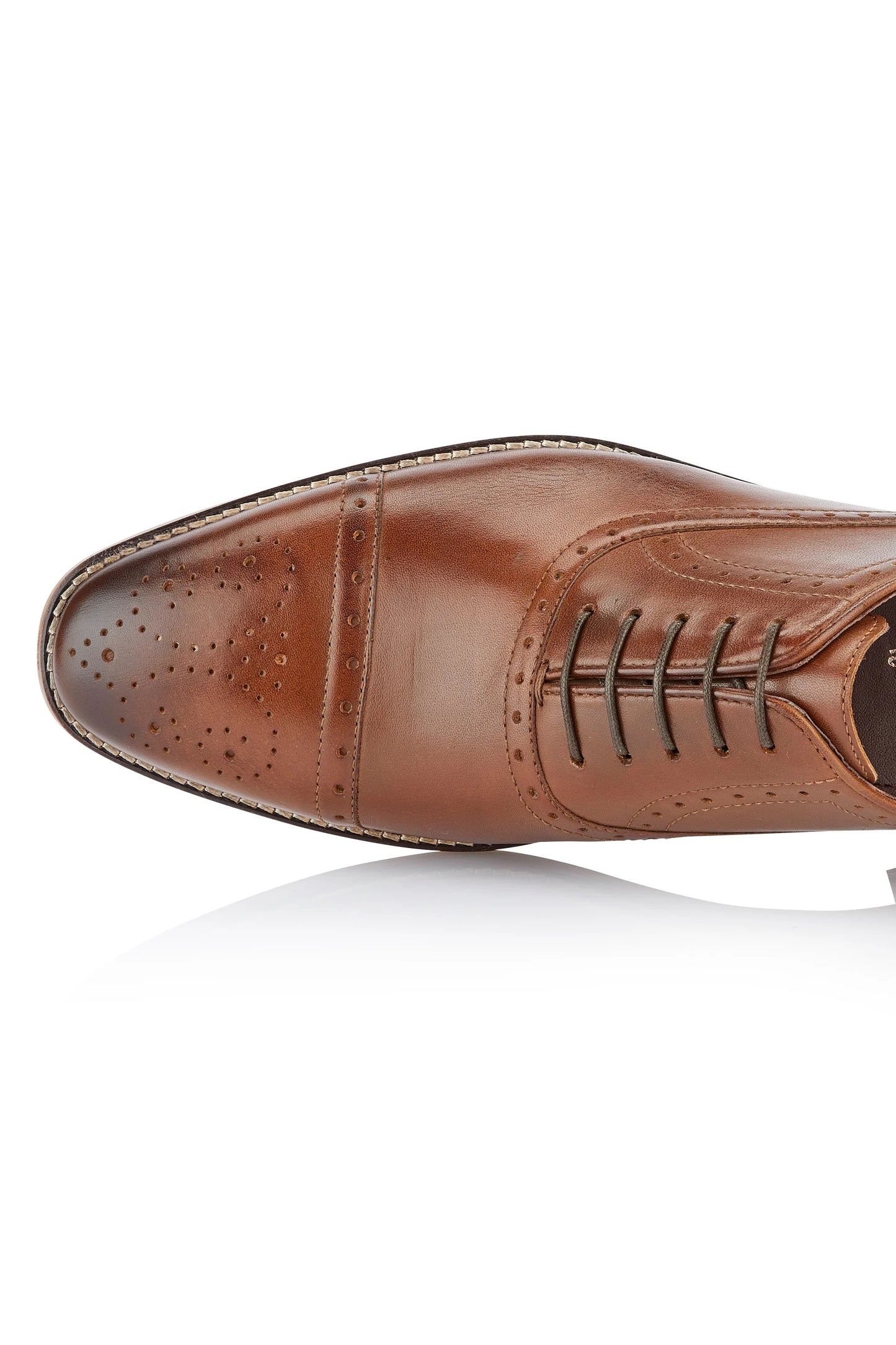 London Brogues Arthur Chestnut Leather Brogue Shoes