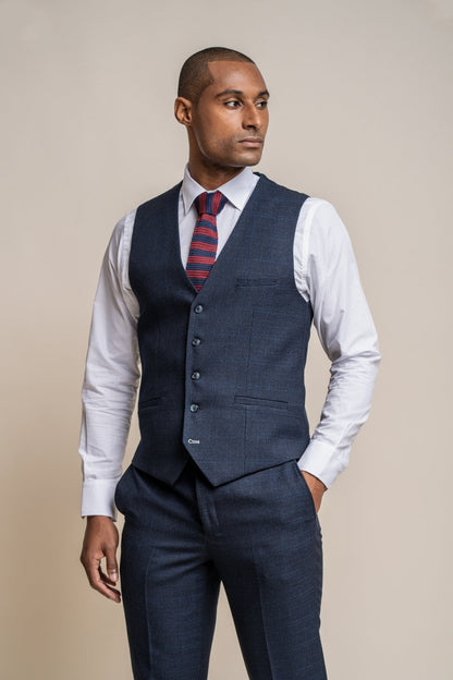 HOUSE OF CAVANI Caridi Navy Waistcoat