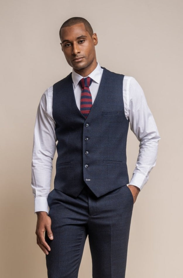 HOUSE OF CAVANI Caridi Navy Waistcoat