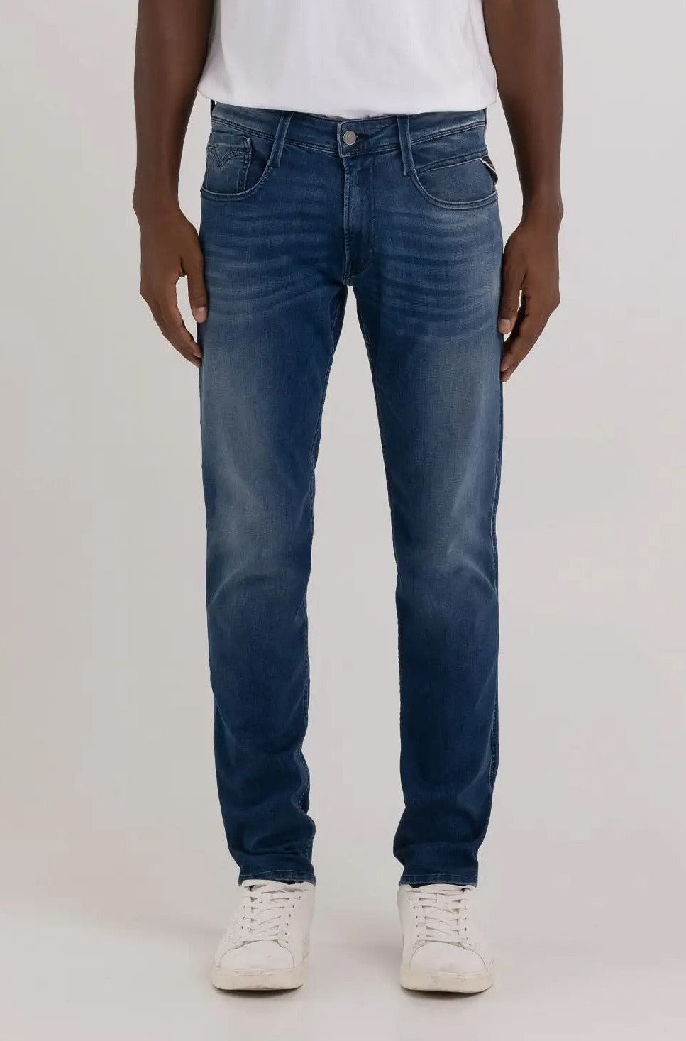 Replay Slim Fit Anbass Medium Dark Wash Jeans - M914Y .000.41A 400 #drkruger #dr.kruger #dr kruger