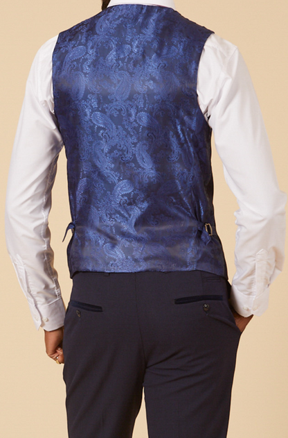 Marc Darcy Bromley Single Breasted Waistcoat Navy