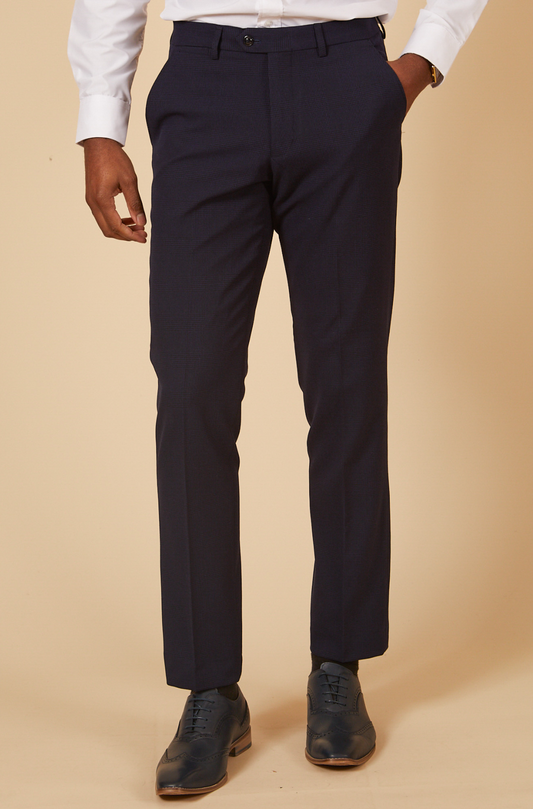 Marc Darcy Bromley Slim Fit Trousers Navy