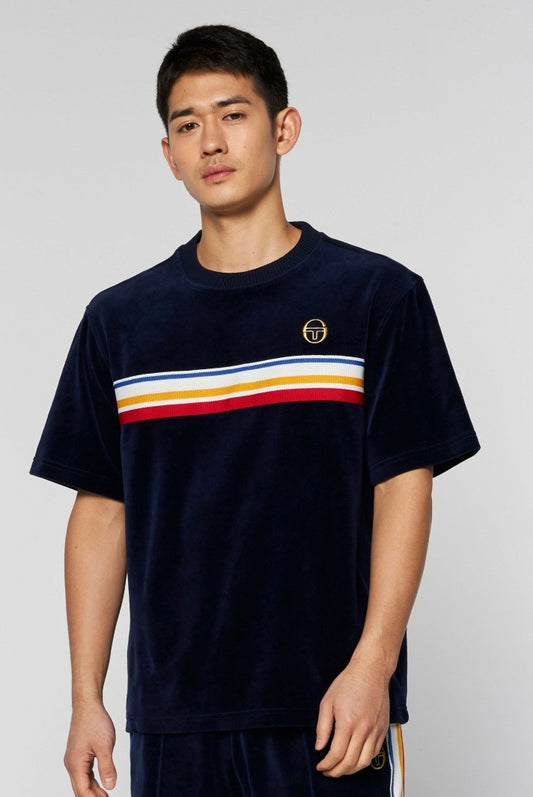 Sergio Tacchini Ivanes Crew Neck T-Shirt in Maritime Blue - STM18462-225 #dr.kruger #dr kruger #drkruger