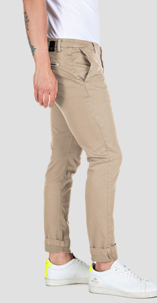 Replay Slim Fit Hyperflex X-Lite Zeumar Chino Jeans - M9627L.000.8366197