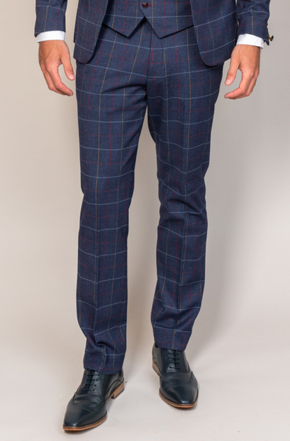 Marc Darcy Drake Navy Slim Fit Trousers