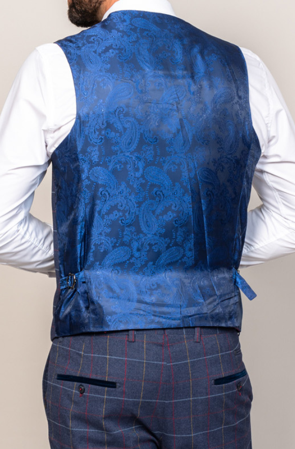 Marc Darcy Drake Navy Single Breasted Waistcoat