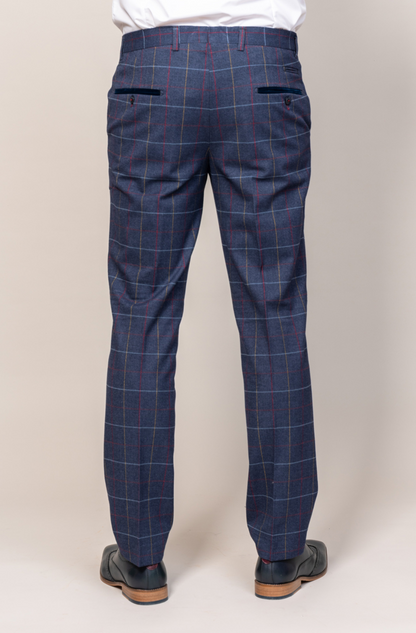 Marc Darcy Drake Navy Slim Fit Trousers
