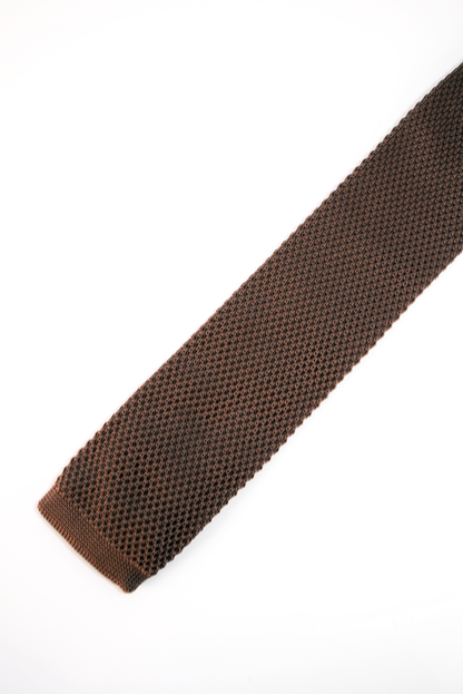 Marc Darcy Knitted Tie in Tan