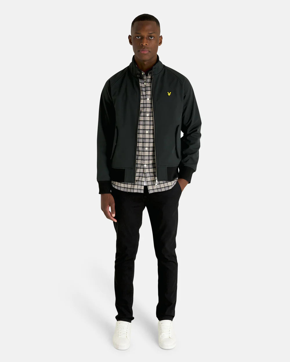 Lyle and Scott Softshell Harrington Jacket Jet Black - JK1910V