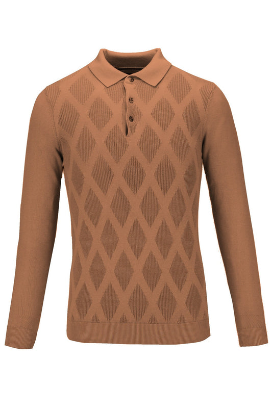 Guide London Knitwear Polo KW2827 Camel