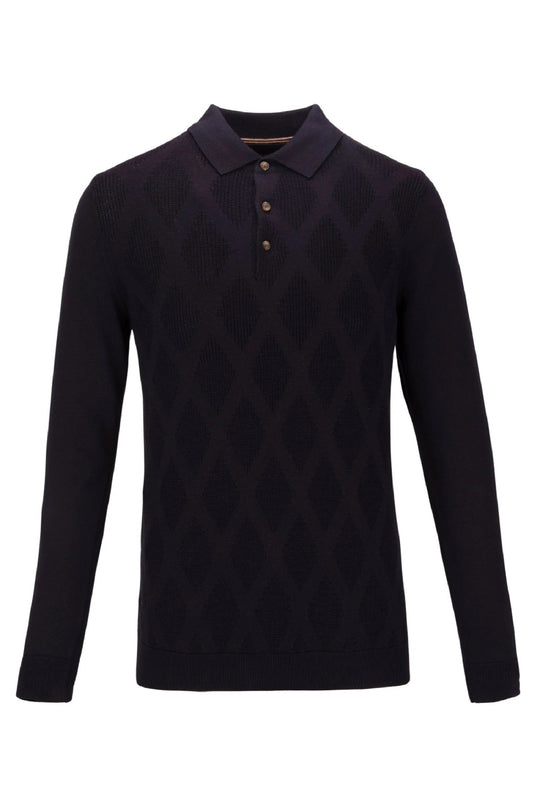 Guide London Knitwear Polo KW2827 Navy