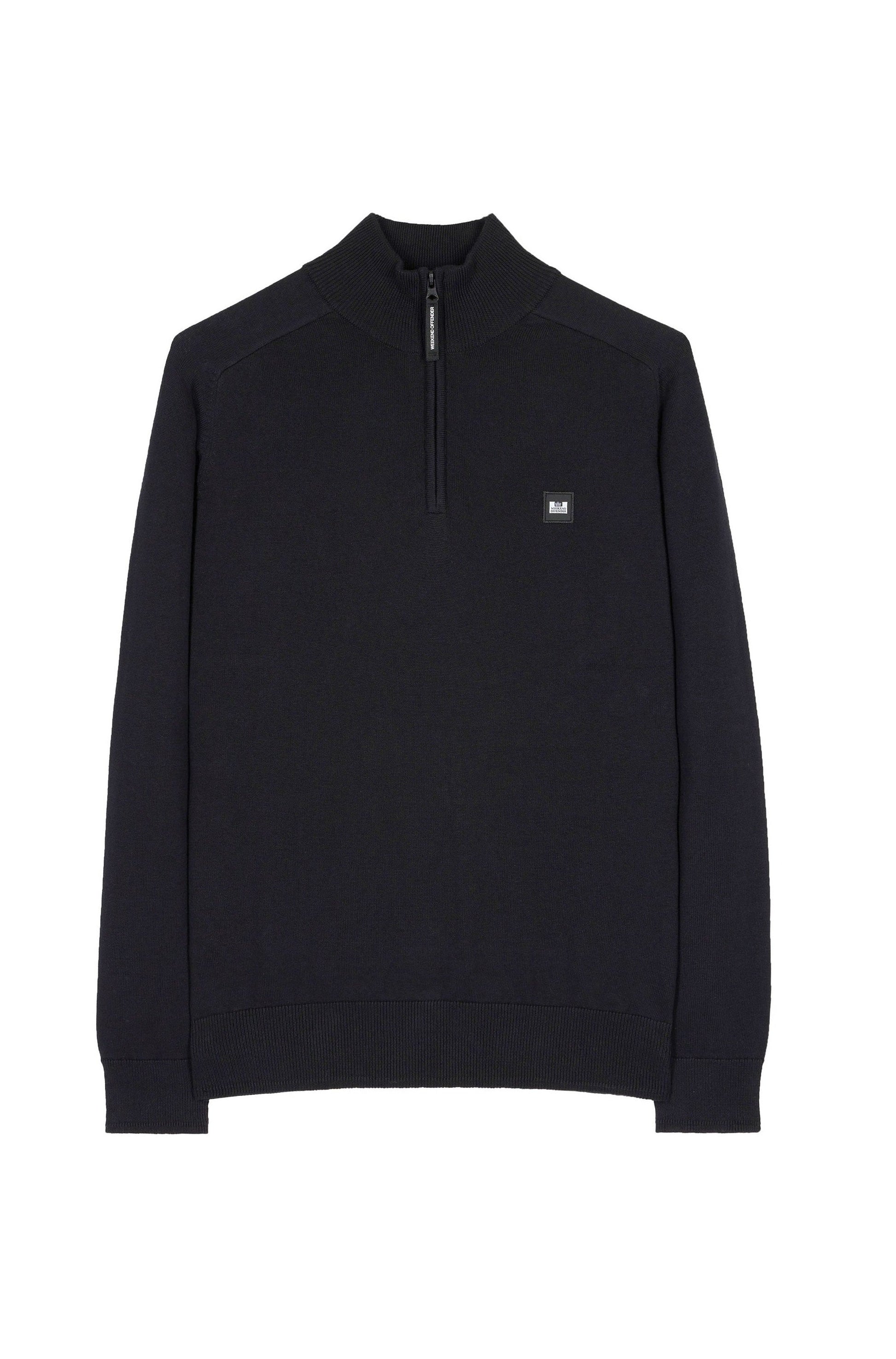 Weekend Offender Pierre Knitted Quarter Zip Sweater Black - KWAW2311