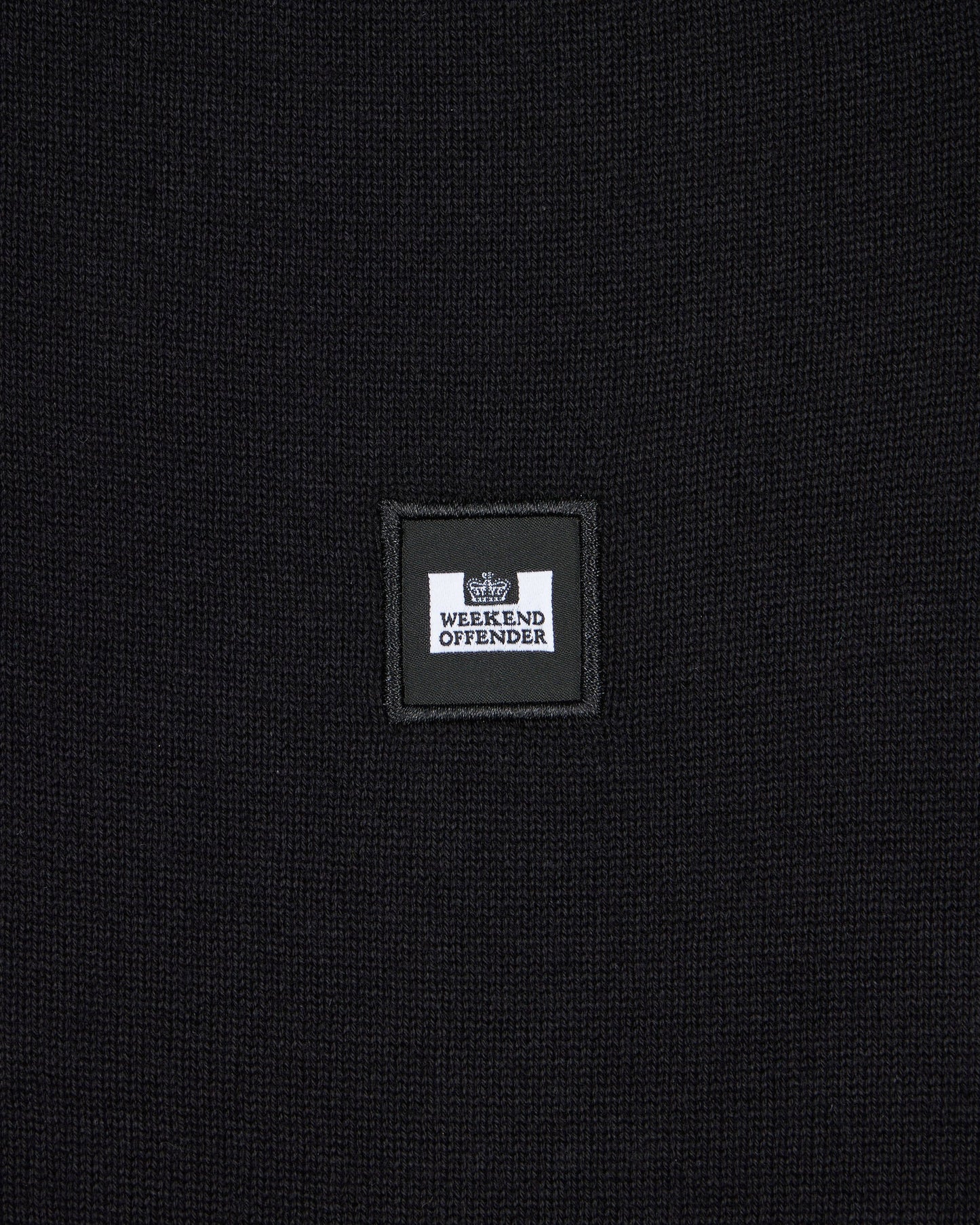 Weekend Offender Pierre Knitted Quarter Zip Sweater Black - KWAW2311