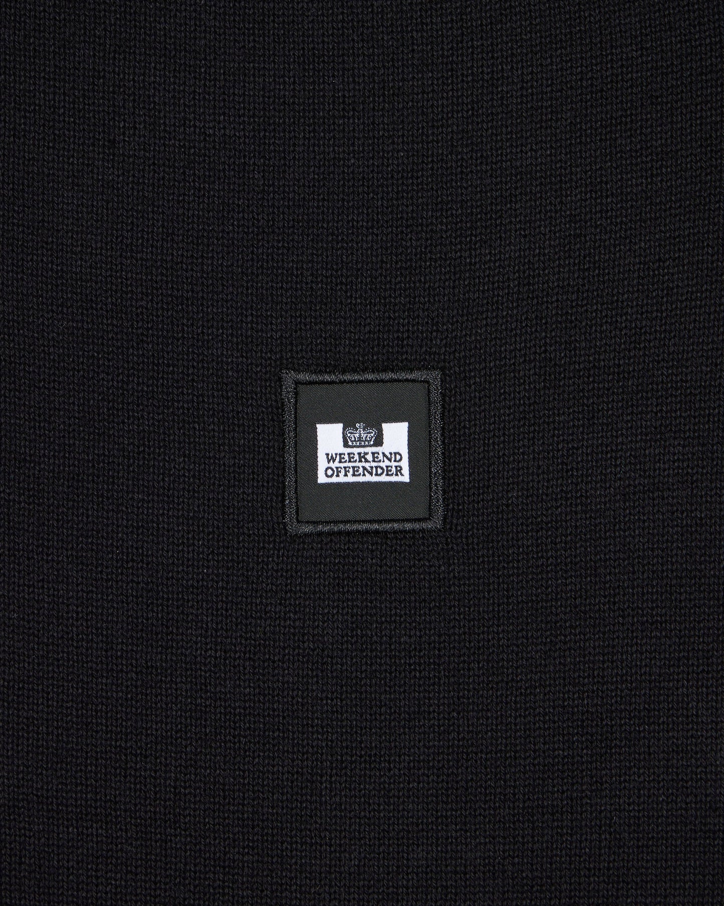 Weekend Offender Pierre Knitted Quarter Zip Sweater Black - KWAW2311