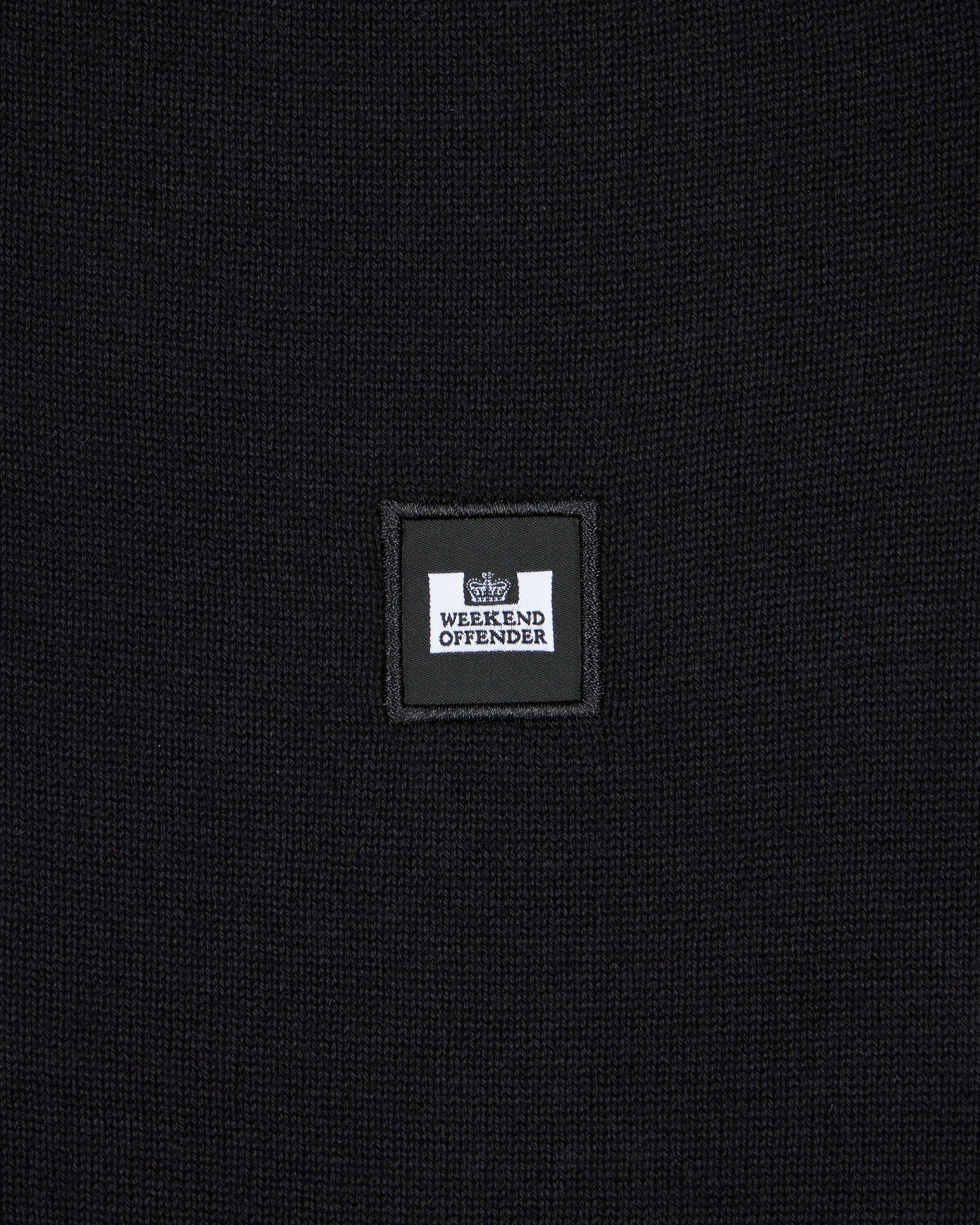Weekend Offender Pierre Knitted Quarter Zip Sweater Black - KWAW2311